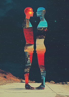 Surreal Figures in Cosmic Landscape Zodiac