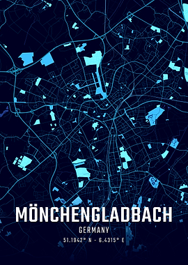 Mönchengladbach Midnight City Map