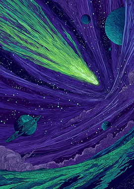 Cosmic Comet and Planets