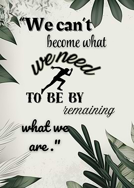 Inspirational Quote with Runner Silhouette