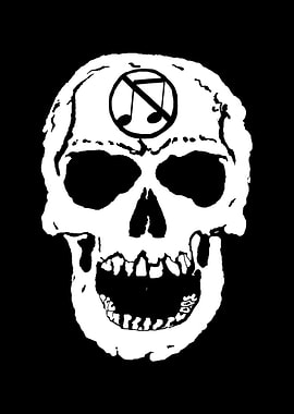 Skull with No Music Symbol