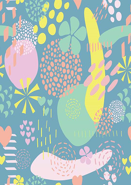 Abstract Pastel Shapes and Patterns