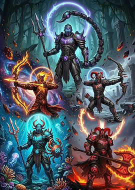 Zodiac Warriors in Cosmic Battle