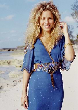 Shakira on a Beach