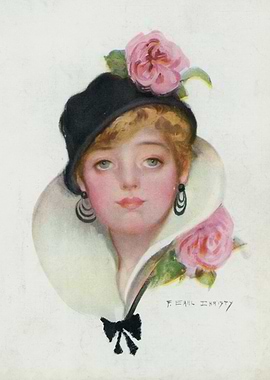 Portrait of a Woman with Flowers