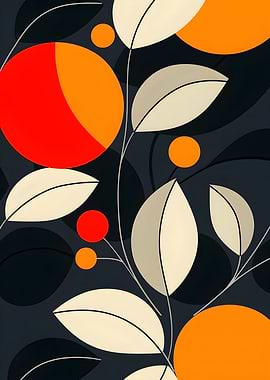 Abstract Floral and Fruit Design
