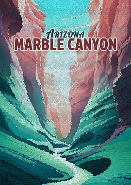 Arizona Marble Canyon Mosaic Art