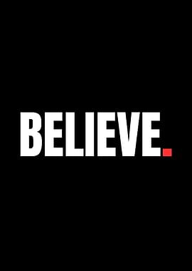 Believe text art