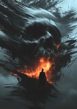 Fiery Skull Apparition