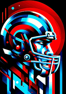 American Football Player Portrait