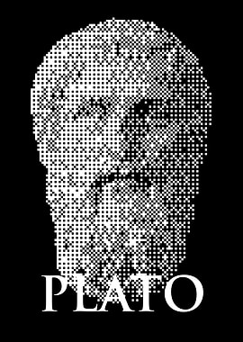 Plato Pixel Art Portrait