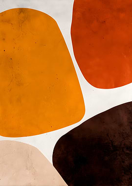 Abstract Organic Shapes in Warm Tones