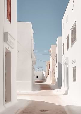 White Alleyway in the city