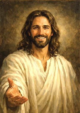 Jesus Christ with outstretched hand