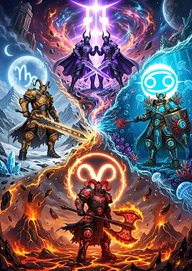 Zodiac Knights in Cosmic Battle