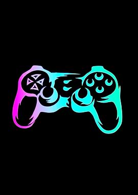 Gradient Game Controller Silhouette