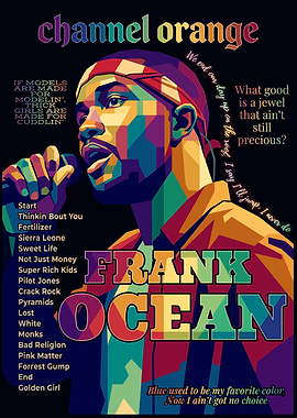 Frank Ocean Channel Orange Pop Art