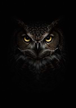 Intense Owl Portrait
