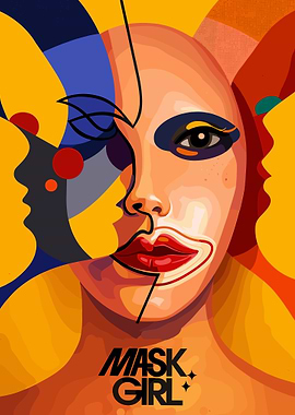 Mask Girl Abstract Portrait