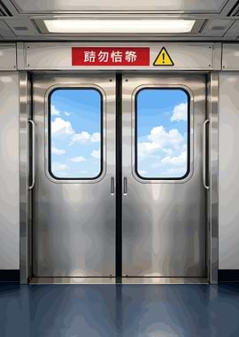 Subway Doors with Sky View
