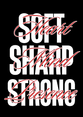 Feminine Empowerment – Bold Black & Red Statement Typography