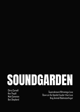 Soundgarden Band and Album List