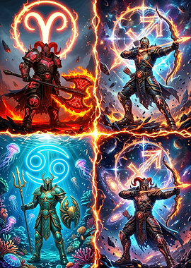 Zodiac Warriors in Cosmic Battle