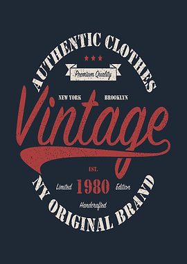 Vintage Authentic Clothes Graphic