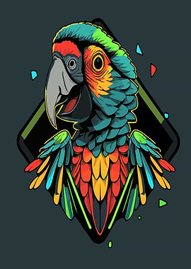 Colorful Macaw Parrot Illustration