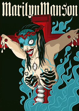 Marilyn Manson Crucifixion Art