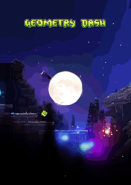 Geometry Dash Night Scene