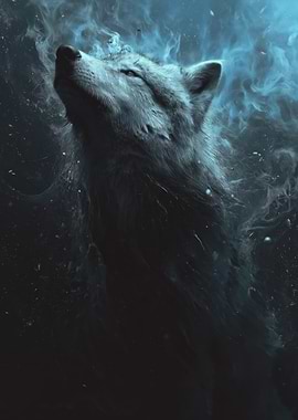 Wolf in Blue Smoke