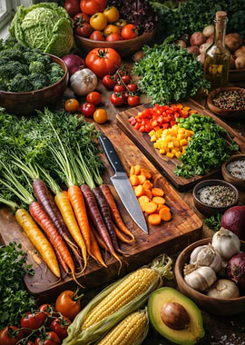 Vibrant Assortment of Fresh Vegetables