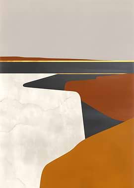 Abstract Landscape with Earth Tones