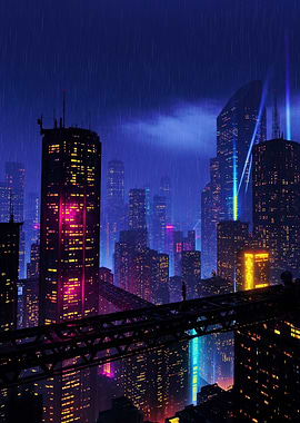 Neon Downpour