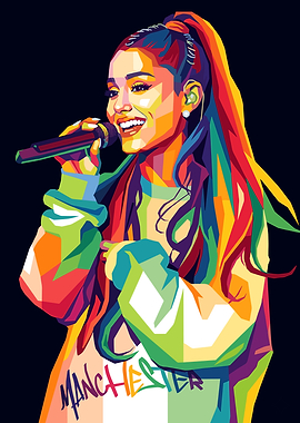 Ariana Grande Pop Art Portrait