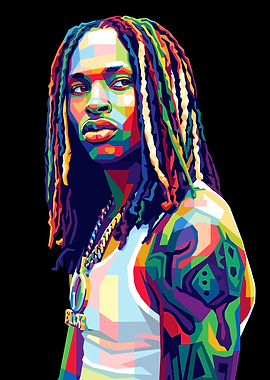 King Von Pop Art Portrait