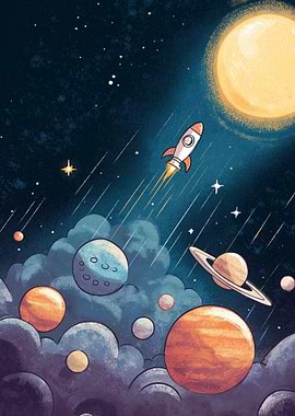 Rocket Launching Through Space