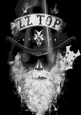 ZZ Top Rock Band Portrait