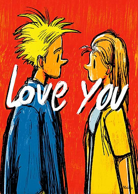 Love You Comic Style Illustration Romantic Pop Art