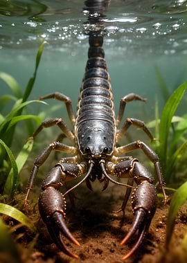 Underwater Scorpion Close-up