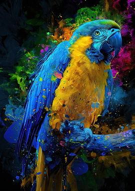 Vibrant Macaw Parrot
