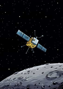 Satellite orbiting the Moon