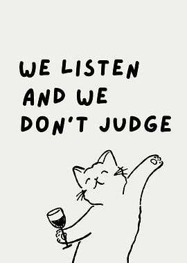 Cat with Wine Glass, Funny Cat Wine Quote