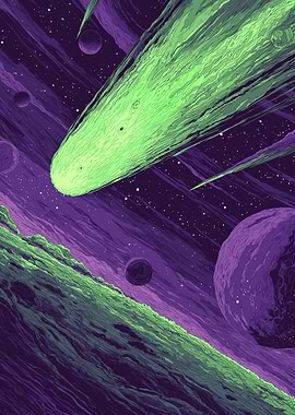 Cosmic Comet and Planets