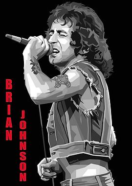 Brian Johnson Rock Singer Portrait