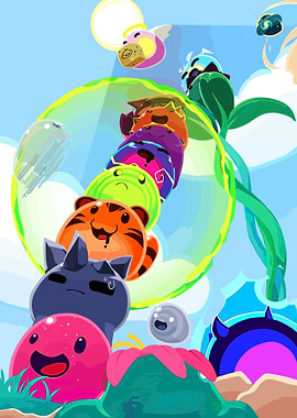 Slime Rancher Characters in a Line