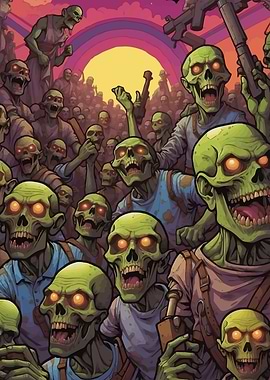 Zombie Horde with Weapons
