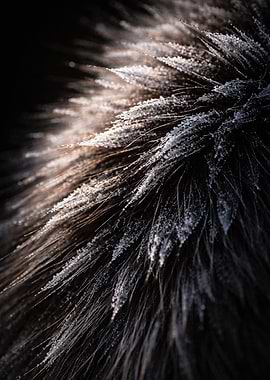Frosty Fur Macro Shot
