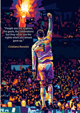 Cristiano Ronaldo Pop Art Quote